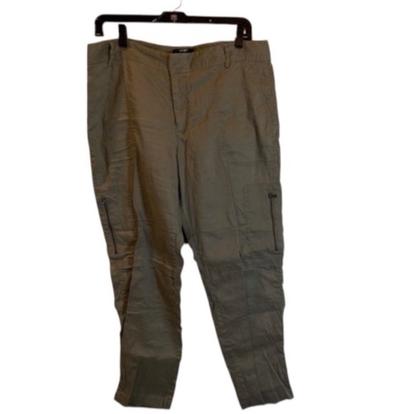 Lord & Taylor 424 Fifth Cargo Style Summer Linen Pants Size 12 - Picture 1 of 12